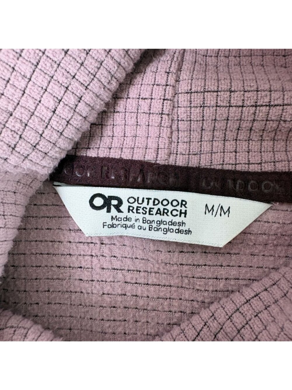 Outdoor Research Trail Mix Cowl Pullover Womens M Pink Waffle Fleece Hiking - Picture 4 of 11